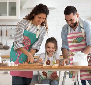 カスタマイズされた環境に優しいコットンリネンキッチン & ベビーキッズエプロン新しいプリントパターンデジタル印刷ウエストタイプ競争力のある価格 - Product Image 6