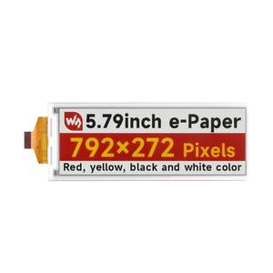 5,79 Zoll E-Paper Display (G), E-Ink Display, 792x272, Rot/Gelb/Schwarz/Weiß, SPI Schnitts telle - Product Image 1