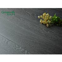 Plancher en bois de chêne machiné chinois, couleur lavée par argent souillée, chêne blanc russe