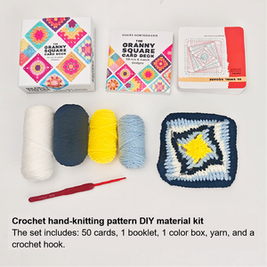 Nuevo Kit de <span class=keywords><strong>Ganchillo</strong></span> para Principiantes con Diseño de Cuadrados de Abuela, <span class=keywords><strong>Patrones</strong></span> de Flores Cuadradas Tejidas de Colores para Mayores de 7 Años, Material de Hilo - Product Image 5