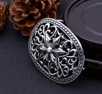 Accessoire de cadeau de fiançailles pour homme de style punk thaïlandais vintage, en argent sterling 925, avec un design emblématique en filigrane d'étoile à six branches
