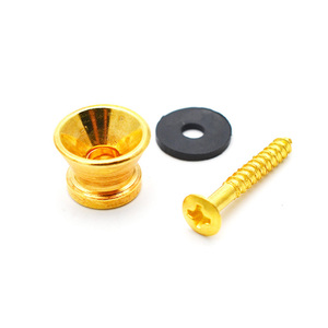 Ukulélé Acoustique Classique Électrique Basse Guitare Sangle Serrure StrapLock Verrouillage Chevilles Broches Métal Fin Boutons Or - Product Image 2