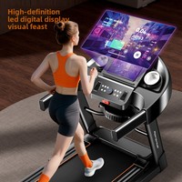 Nouveau tapis de course électrique pliable silencieux pour la maison, brûleur de graisse, inclinaison électrique, absorption des chocs, programmes d'exercice, fréquence cardiaque