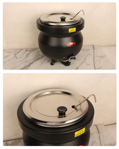 หม้อซุปสองชั้นไฟฟ้าสำหรับต้มซุปและน้ำเชื่อมทำจากโรงงานในจีนบุฟเฟ่ต์โรงแรมมีความจุสูง - Product Image 4