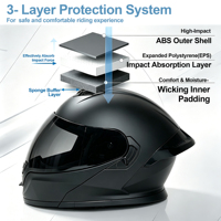 Casque de moto modulaire intégral personnalisable rapide DOT&ECE, double visière, coque légère en ABS, toutes saisons, unisexe adulte, personnalisable
