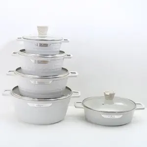 12PCS Die Cast Pots and Pans Nonstick Aluminium Cookware Set Casserole Fry pan