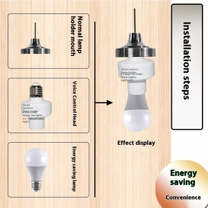 Nhà thông minh điều khiển không dây E27 vít đèn cơ sở điều khiển bằng giọng nói off-line cảm ứng ánh sáng bóng đèn chuyển đổi chủ - Product Image 3