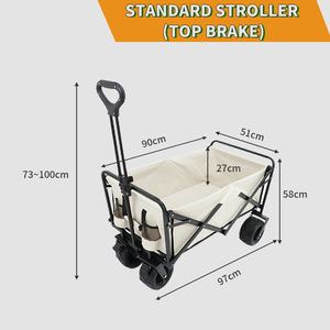 折り畳み式キャンプ用トロリーカート折り畳み式プラットフォーム屋外用 - Product Image 4