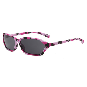 Maßgefertigte Modische Rosa Damen Rechteckige Sonnenbrille Trendige UV400 Vintage Y2K Designer Damen Sonnenbrille 2024 - Product Image 2
