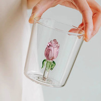 Gobelet en verre pour arbre de Noël créatif, gobelet à jus 3D pour la maison, design atmosphérique, verre borosilicate de haute qualité, résistant aux hautes températures