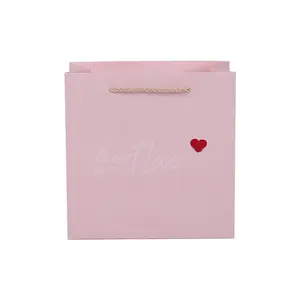 Creatrust Luxury Picnic Takeaway Pink Kraft See Through Drawstring Packaging Fancy Sandwich Customized Paper Bag With Pp Handle