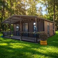 Maison conteneur isolée et extensible 20ft 40ft, Pod de vie préfabriqué autonome avec véranda RoHS
