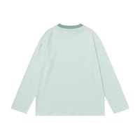 T-shirts de haute qualité, tendance, style américain, t-shirt ample à manches longues pour femmes avec rayures et imprimé de dessins animés