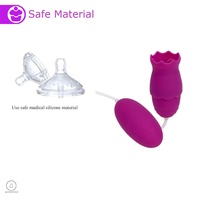 Leistungsstarker 20-Funktionen Magic Eggs Doppelkopf-Vibrator Klitoris-Stimulator Zungen-Leck-Nippel-Lecker Bullet für sexuelles Vergnügen
