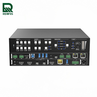 Commutateur KVM sans soudure 4x2 2.0b 4K60Hz HDCP 2.2 USB-C 100W avec charge, 100m, 24V PoC et capture USB intégrée