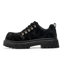 Chaussures décontractées pour hommes 2025, style rétro urbain, à lacets, rehaussantes, en cuir synthétique, nouvelle tendance mode