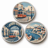 Pièce commémorative personnalisée en alliage de zinc sur le thème de l'architecture, cadeau souvenir pour les célébrations de groupe, fabrication directe en gros