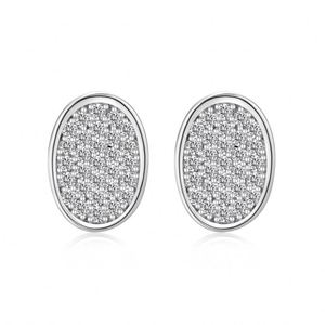Dylam Stylish Unique Design <b>Fine</b> 925 Silver Rhodium Plated Bean Shape 5A Cubic Zirconia Tiny <b>Stud</b> <b>Earrings</b> for Daily Dress-up - Product Image 1