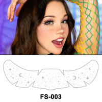 Autocollant de tatouage temporaire pour le visage, imperméable, effet papillon étoilé, taches argentées et dorées, métallique, faux taches de rousseur