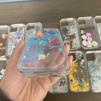 Nouveau étui de téléphone portable à paillettes scintillantes avec étui rigide transparent à paillettes liquides avec cadre souple