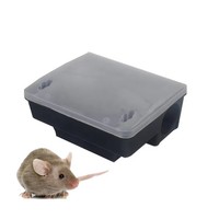 Station d'appât pour souris en plastique noir, bloc de béton, boîte à appât pour rats, boîte d'appât pour rats, vente par un fabricant de confiance