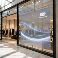 Écran d'affichage LED transparent holographique P6.25 pour intérieur avec luminosité de 3000 cd pour une utilisation en signalétique numérique