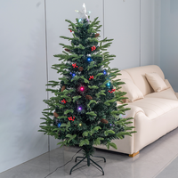 6ft 7ft Großhandel Hochwertige Weihnachts baum Künstliche Glasfaser Weihnachts bäume Mit Led