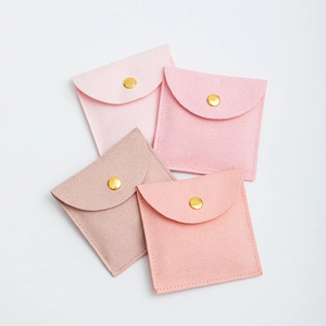 Ensemble de colis cadeaux en microfibre imprimés sur mesure pour bijoux, comprenant une boîte et une pochette - Product Image 3