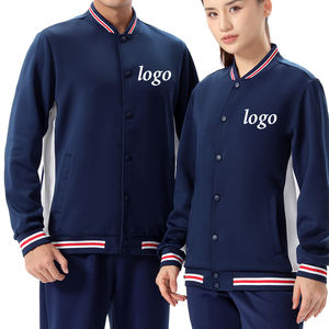 Unisex al aire libre transpirable otoño moda chaqueta al por mayor chaquetas Casual cremallera completa Color bloque estampado Chaquetas deportivas - Product Image 4