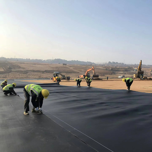 Geomembrane เมมเบรนกันน้ำแผ่นซับบ่อน้ำ HDPE สำหรับบ่อปลาเขื่อนถังกุ้ง - Product Image 1
