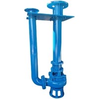 Pompe à boues verticale submersible en alliage à haute teneur en chrome, à arbre long, avec turbine ouverte et entrée filtrante pour les résidus et le dragage