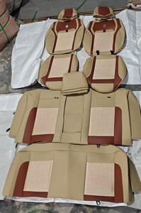 ปลอกหุ้มเบาะรถยนต์ MARCAN รุ่น Luxury PU ดีไซน์สปอร์ต รักษาสิ่งแวดล้อม ครอบคลุมเต็มรูปแบบ 360 องศา สีเบจ-น้ำตาล พร้อมหมอนเมมโมรี่โฟม ใช้ได้กับรถยนต์ทั่วไป - Product Image 2