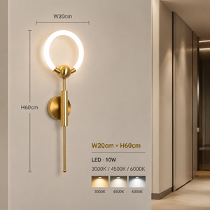 Applique murale LED moderne en acrylique, décorative pour intérieur, à fixer au mur, pour chambre, salon, couloir, 10W, CCT sélectionnable - Product Image 4