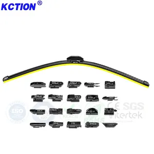 KCTION Latest OEM Car Wiper Multifuncional Soft Wipers Para 99% Carros Com 22 Adaptadores Wiper Blade Carro