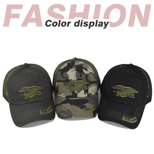 Casquette de baseball sportive haut de gamme pour hommes et femmes avec dos en maille camouflage, imprimé opérations spéciales, protection solaire et ajustement confortable - Product Image 1