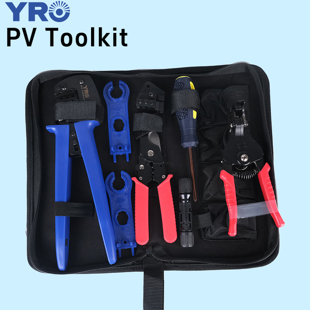 YRO All-in-One Solar PV Installation Tool Kit Connector Crimping Tool Wire Stripper and Essential Tools for Solar Technicians
