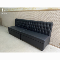Canapé sectionnel en cuir PU en forme de L pour hôtel, bar, restaurant, café, KTV, club, et autres projets commerciaux