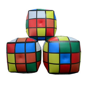 Özelleştirilmiş reklam dekorasyon asılı gan küp şişme basit Rubiks küp ile led ışık şişme 2 tarafından 2 rubik küp - Product Image 4
