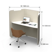Poste de travail acoustique moderne le plus vendu, cabine insonorisée modulaire à dossier haut pour une personne, idéal pour les bureaux à aménagement ouvert