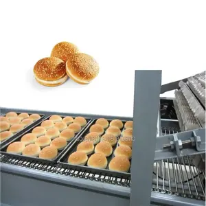 Mesin roti Hamburger otomatis, Stainless Steel peralatan roti Hamburger lengkap garis produksi roti