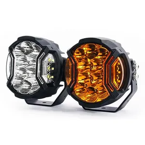 Camions 24v phare auxiliaire aventure jaune blanc double couleur tout-terrain led conduite spots