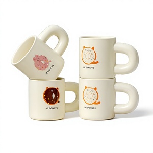 [<span class=keywords><strong>Wow</strong></span> Custom] Taza de Porcelana con Diseño de Dibujos Animados, Asa Gruesa, Resistente a Altas Temperaturas, Apta para Microondas, Linda Taza de Café, Venta al por Mayor de Fábrica - Product Image 1