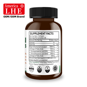 Fabricant en gros de compléments végétaliens d'Oméga 3 à base d'huile d'algues, DHA et EPA végétaux pour la santé cérébrale, gélules d'Oméga 3 végétaliennes - Product Image 5