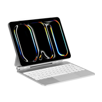 Keyboard Magic 5.3 X7-Slivery untuk iPad Air 11 M3 11-Inci, Proyeksi Numerik Terpisah, Antarmuka USB Tipe-C, Lampu Latar LED, Baru