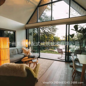 Casa Triangular Moderna de Madera MeiKuang, Villa Personalizada con Grandes Ventanas de Vidrio para Uso en Resorts al Aire Libre - Product Image 2