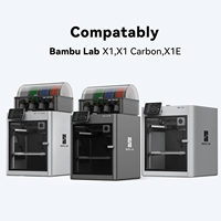 Kit Lengkap Nozzle Hotend Stainless Steel Bamboo Lab X1/X1C dengan Kipas 0.2/0.4mm Presisi Tinggi untuk Printer 3D