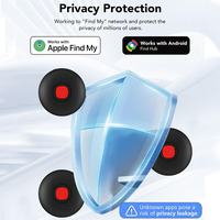 WESOLVET Rastreador GPS 4G Impermeable para Android/iOS, Localizador Antipérdida para Llaves/Billeteras/Equipaje, Batería CR2032 Reemplazable, App