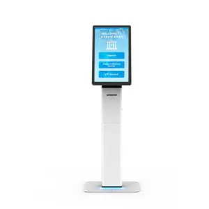 27 zoll touchscreen bank kiosk warteschlange warteschlange kiosk maschinen mit thermodrucker
