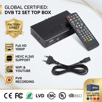 Récepteur TV numérique DVB-T2 OEM 1080P HD MPEG4 avec 512 Mo de RAM et WiFi 802.11n, décodeur DVB T2