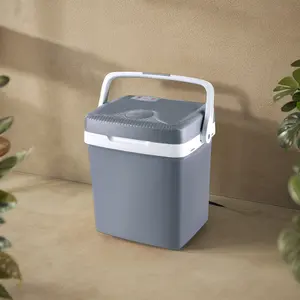 26L portátil 12 volt camping mini cooler caixa de gelo mantendo latas de comida mini cooler carro e ambos podem para casa